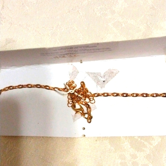 Simulated Diamond & Gold Chain Necklace 12" Fashion Jewelry Cocktail Party New! - Picture 8 of 8